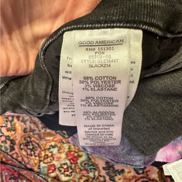 Good American Style GLCI844T Good Legs Cigarette Black214 Size 8 Women's Jeans - Picture 2 of 10